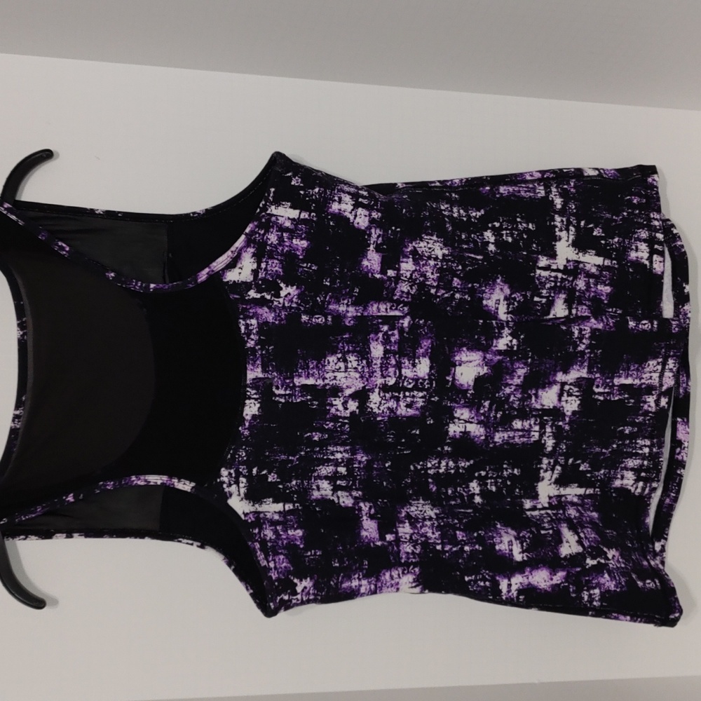 Purple Torrid Active Tank Top with Seer Black Areas Torrid sz 2 or 18/20 = 2X - Picture 5 of 7